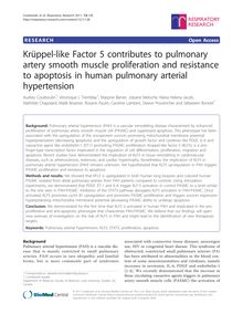 Krüppel-like Factor 5 contributes to pulmonary artery smooth muscle proliferation and resistance to apoptosis in human pulmonary arterial hypertension