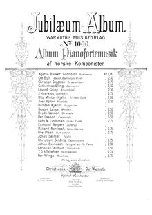 Partition complète, Humoreske, G-minor, Backer-Grøndahl, Agathe