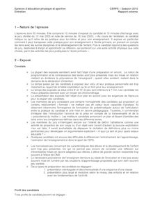 Rapport externe entretien EPS 2010