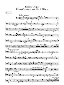 Partition Trombone, Piano Concerto No.1, E minor, Chopin, Frédéric