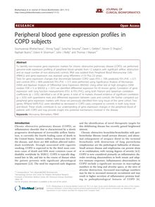 Peripheral blood gene expression profiles in COPD subjects