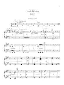 Partition violons II, Debussy, Claude