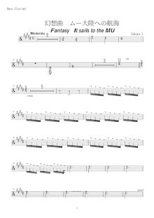 Partition basse clarinette (B♭), Fantasy - It sails to pour MU, Tamai, Kiyosul