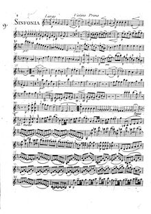 Partition violons I, Symphonie No.2, E♭ major, Gossec, François Joseph