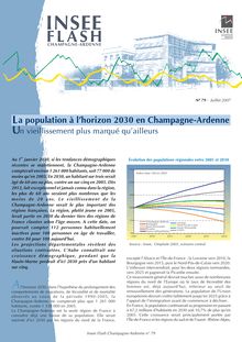 La population à l horizon 2030 en Champagne-Ardenne : un vieillissement plus marqué qu ailleurs