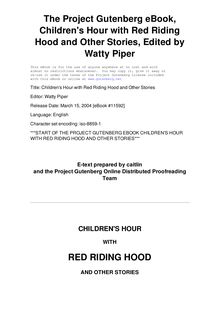 Children s Hour with Red Riding Hood and Other Stories