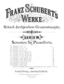 Partition complète, Piano Sonata No. 1, D. 157 en E major, Schubert, Franz