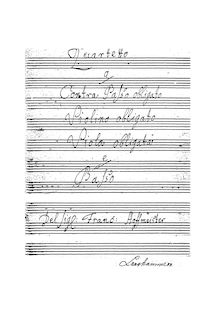 Partition parties complètes (Manuscript), Quartetto a Contrabbasso Obbligato
