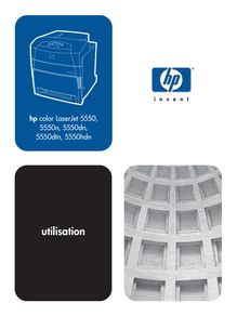 Notice Imprimantes HP  Color LaserJet 5550hdn