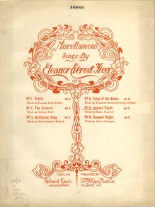 Partition , couverture couleur, chansons, Op.12, Freer, Eleanor Everest par Eleanor Everest Freer