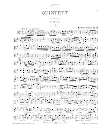 Partition viole de gambe, corde quintette, Op.75, Berger, Wilhelm