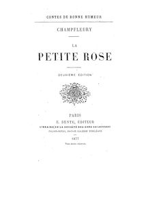 Contes de bonne humeur : la petite rose (2e édition) / Champfleury