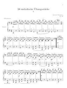 Partition No. 3, 28 Melodische übungstücke, Melodic Practice Pieces