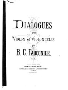 Partition violoncelle, Dialogues pour violon et violoncelle, Fauconier, Benoit Constant