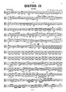 Partition viole de gambe, corde quatuor No.14, Death and the Maiden