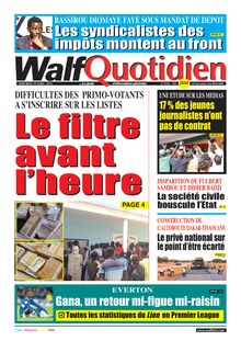Walf Quotidien N°9320 - Du mercredi 19 avril 2023