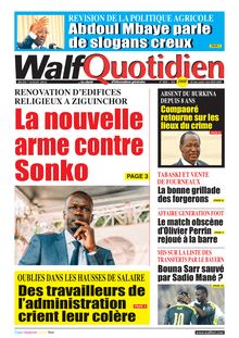 Walf Quotidien n°9085 - du jeudi 7 juillet 2022