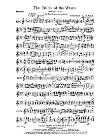 Partition hautbois, pour Bride of pour Waves, Clarke, Herbert Lincoln