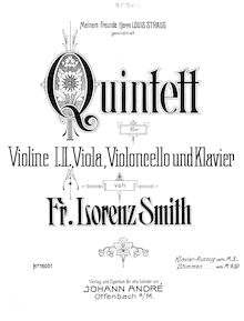 Partition de piano, Piano quintette, Smith, F. Lorenz