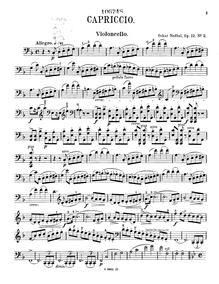 Partition de violoncelle, 2 pièces pour violoncelle et Piano, Op.12 par Oskar Nedbal
