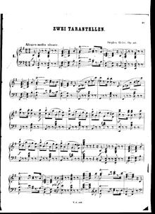 Partition complète, 2 Tarantelles, Op.137, Heller, Stephen