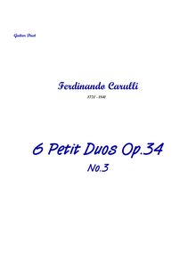 Partition Duo No.3 en E, 6 Petit Duos, Op.34, Carulli, Ferdinando