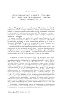 Sulle proprietà senatorie in Campania con particolare riguardo al periodo da Augusto al III secolo - article ; n°1 ; vol.16, pg 121-137