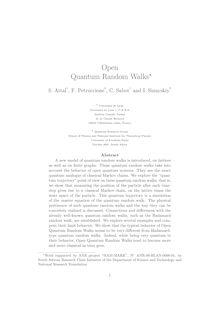 Open Quantum Random Walks
