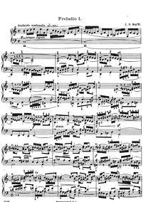 Partition , Prelude et Fugue No.1 en C major, BWV 870, Das wohltemperierte Klavier II