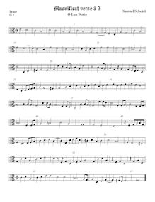 Partition 2nd verse – ténor ou viole de basse, alto clef, Tabulatura Nova