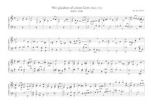 Partition , Wir glauben all einen Gott, BWV 1098, pour Neumeister Collection, BWV 1090-1120
