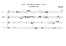 Partition complète, Von Gott will ich nicht lassen, BuxWV 221, Organ chorale prelude