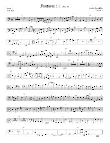 Partition Bass2 viole de gambe (avec low C), fantaisies et Pavin pour 3 violes de gambe et orgue
