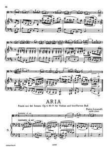Partition complète, 12 Sonate da camera, Locatelli, Pietro Antonio
