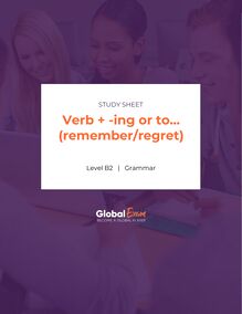 Verb + -ing or to…  (remember/regret)