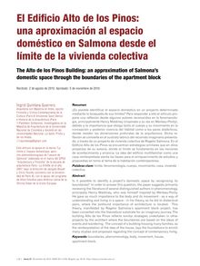 El Edificio Alto de los Pinos: una aproximación al espacio doméstico en Salmona desde el límite de la vivienda colectiva