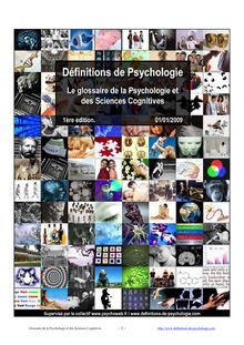 Le glossaire de la psychologie et des sciences cognitives