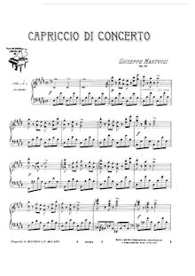Partition complète, Capriccio di concerto, Op.24, Martucci, Giuseppe