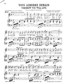 Partition complète (C Major: medium ou haut voix et piano), Poème d avril par Jules Massenet