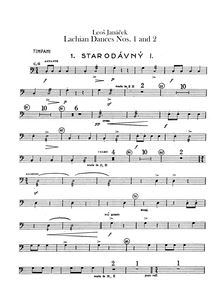 Partition timbales, Bells, Lašské Tance, Janáček, Leoš par Leoš Janáček
