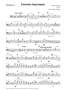 Partition Trombone 1, Fantaisie-impromptu, C? minor, Chopin, Frédéric