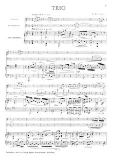Partition complète, Piano Trio No.1, Kiel, Friedrich