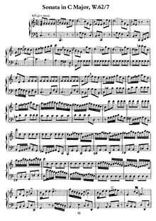 Partition complète, Sonata en C, Wq.62/7, C, Bach, Carl Philipp Emanuel