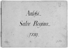 Partition Complete Manuscript, Salve Regina, Anfossi, Pasquale
