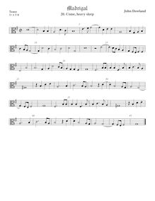 Partition Tenor2 viole de gambe, alto clef, Selected travaux, Dowland, John par John Dowland