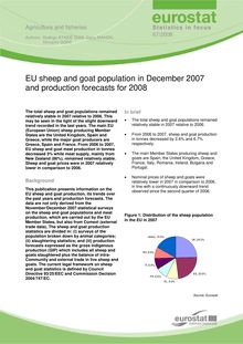 EU sheep and goat population in December 2007 and production forecasts for 2008
