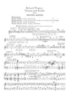 Partition harpe, Tristan und Isolde, Wagner, Richard
