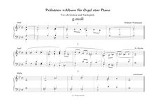 Partition 41 Short préludes en G minor, préludes pour orgue ou piano