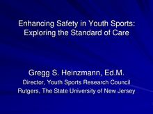 Enhancing Safety in Youth Sports: Exploring the Standard of Care ...