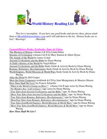 World History Reading List